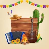 Brazilian Festa Junina Cute Background vector