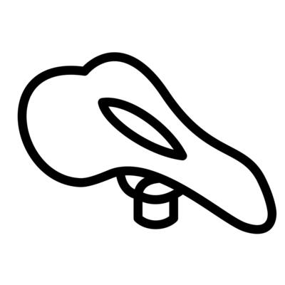 Single bicycle part of saddle icon line style clean outline