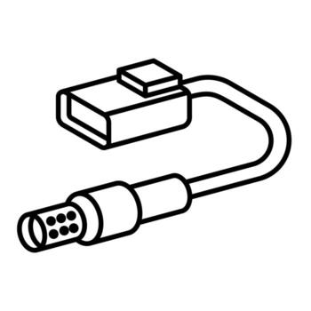 Car sensor o2 spare part clean line icon mechanic outline element vector