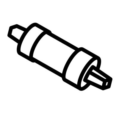 Single bicycle part of botom bracket icon line style clean outline