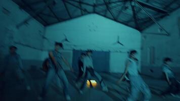 Single light source glowing in the dark, creating a mysterious ambiance. video