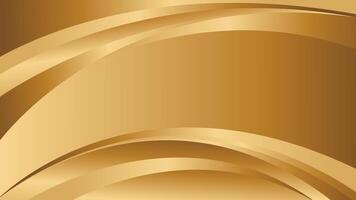 Abstract gold curve background, metallic design style vector