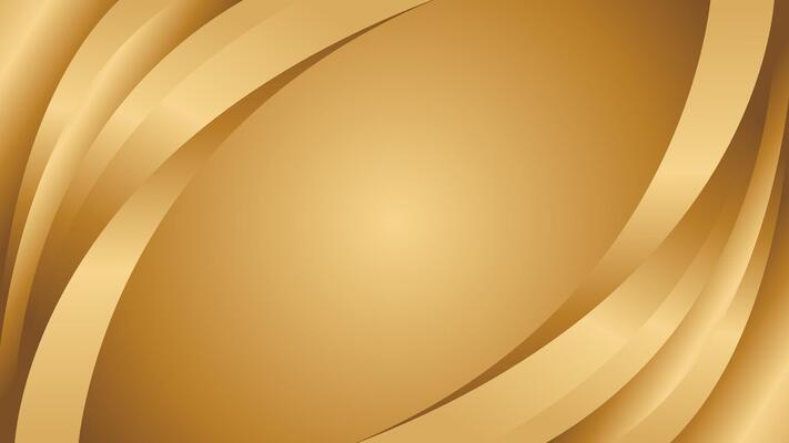 Modern gold abstract curve background with metallic effect
