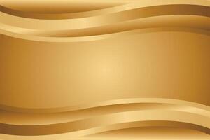 Abstract gold wave background with metallic texture vector