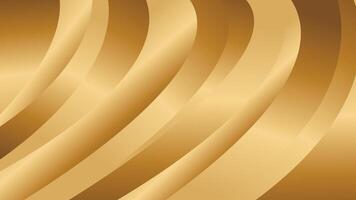 Abstract golden curve background, metallic design style vector