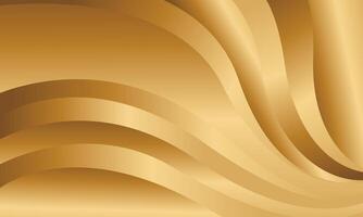 Elegant gold metallic background. Luxurious wave design vector