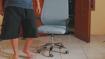 Casual Sitting in a Swivel Chair video