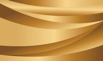 Simple Abstract golden metallic background with luxurious curved design vector