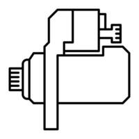Car stater motor spare part clean icon outline element vector