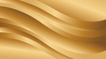 Abstract elegant golden metallic background. Luxurious wave design vector