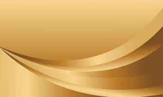 Abstract minimalist gold curve background, metallic design style vector