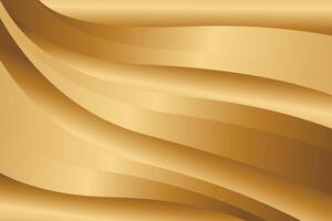 Modern gold abstract wave background with metallic effect vector