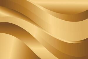 Abstract luxury gold background with smooth flowing shapes vector