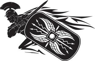 Charging Roman Centurion Abstract vector