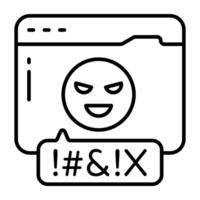 Premium Linear design icon of web hacking vector
