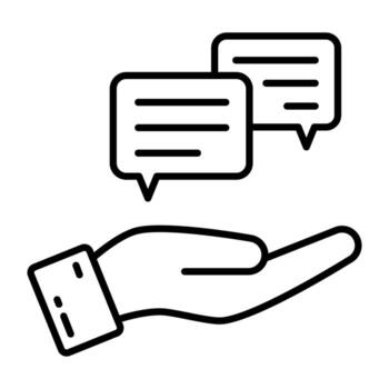 Modern Linear design icon of chatting vector