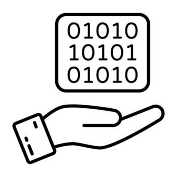 An icon Linear design of binary data vector