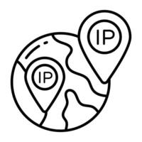 Premium Linear design icon of global location vector