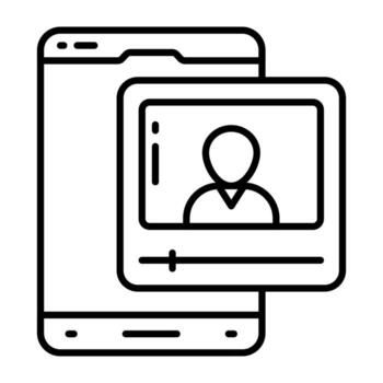 Trendy Linear design icon of mobile vector