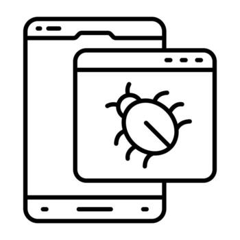 Perfecto lineal diseño icono de web error vector