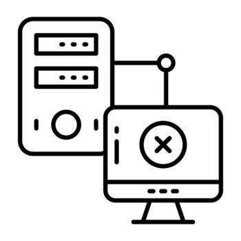 Modern Linear design icon of no computer vector