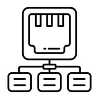 Perfect icon of ethernet port network vector