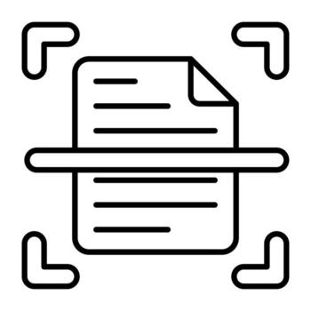 Creative Linear design icon of file scan vector