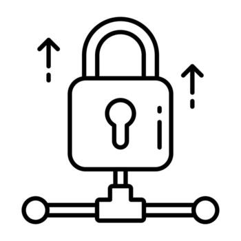 Linear Linear design icon of padlock vector