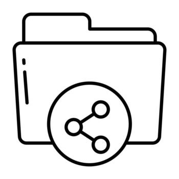 A unique icon of share folders vector