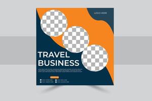 Modern Travel Business Flyer Design vector