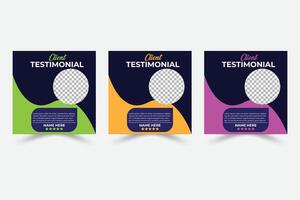 Professional Client Testimonial Template Design vector