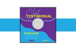 Client Testimonial Design vector