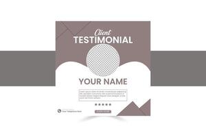 Modern Clean Client Review and Testimonial Design vector