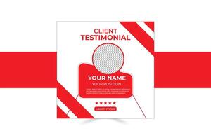 Clean Client Testimonial Layout Design vector