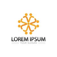 People Motion Logo for Group Activity and Community Organization Concept vector