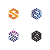 Letter S Logo Concept with Flowing Lines and Curved Design set vector