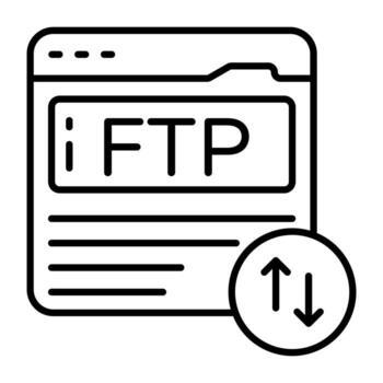 editable icono de archivo transferir protocolo vector