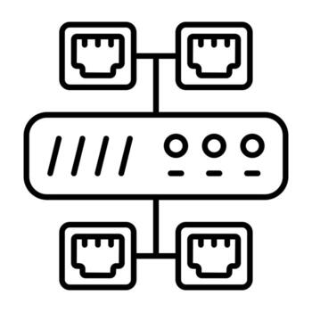 un icono de ethernet servidor vector