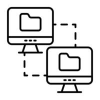 A icon of folder transfer vector