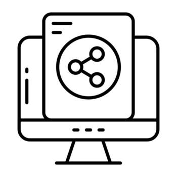 Editable Linear design icon of share file vector