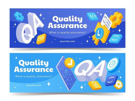 Quality assurance banner image vector