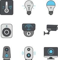 smarthome icon set pack minimalist vector