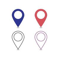 Location icons set design vector