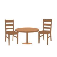 Two Chair and One Table design vector