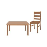 Chair and table design vector