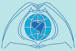 The logo for the international day of peace vector