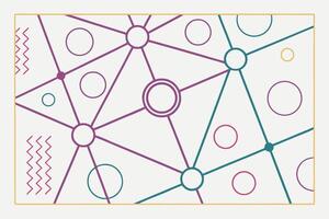 A colorful pattern with circles and lines vector