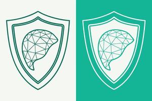 Two logos for liver disease vector