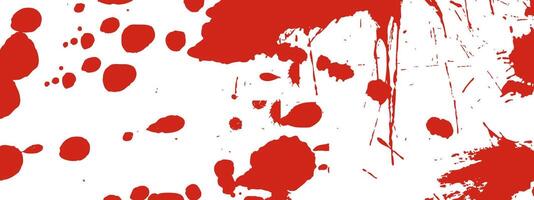 Blood streaks and blots texture. Red splashes, smudges, and spray stains for thriller or mystery themes vector