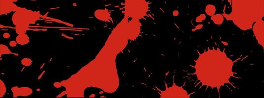 Grunge blood splash pattern. Red splashes, smudges, and spray stains for thriller or mystery themes vector